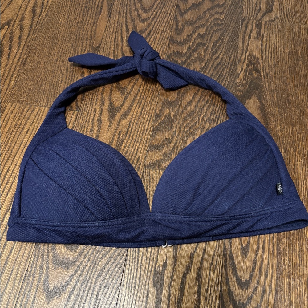 La Vie En Rose - Halter bikini top - Navy - Medium